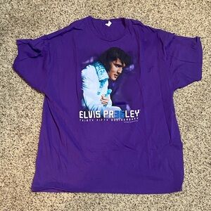 Purple Elvis Presley Graphic T-Shirt